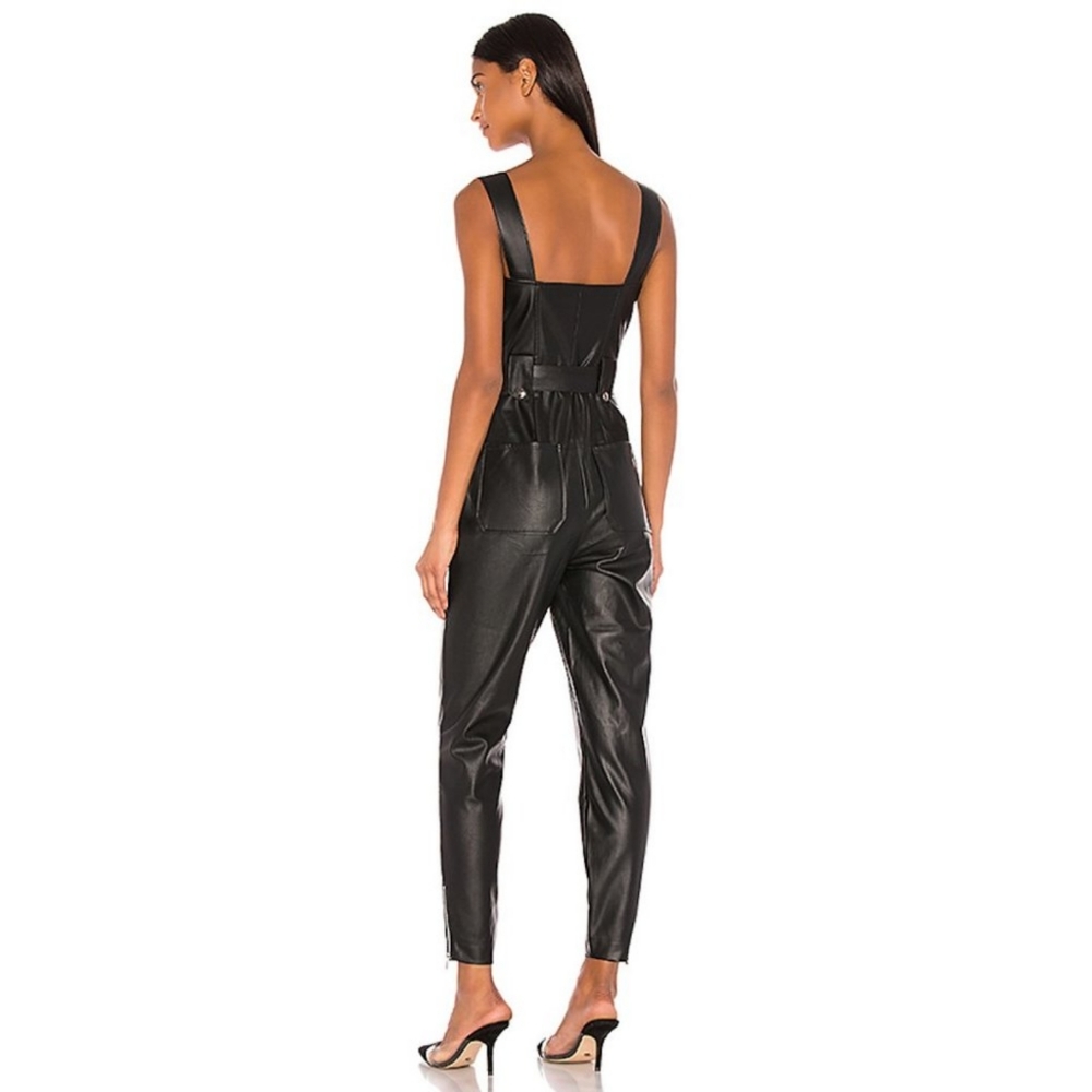 WeWoreWhat Moto Vegan Leather Overalls XS - Picture 10 of 16